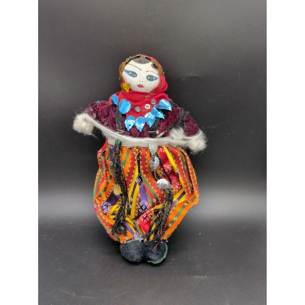 Vintage Turkish Soğanlı Folk Art Cloth Doll Handmade Souvenir Rag Doll